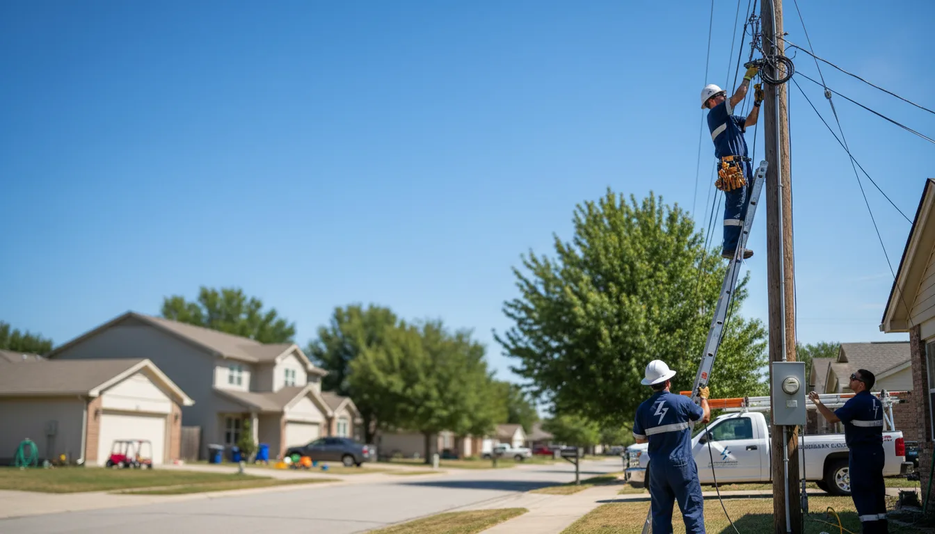 Residential electrician providing installation services in Camp Wood, TX